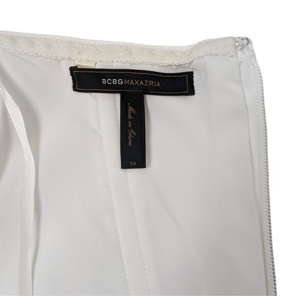 BCBGMaxAzria Annika White Strapless Dress 10 Bridal Y2K - Picture 3 of 11